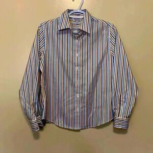 Tabi petite, 100% cotton, Wrinkle Resistant Striped  Button Down Shirt, NWOT